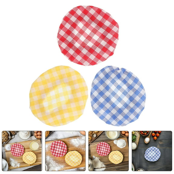 CTIRCHIU 9pcs Cloth Covers for Mason Jars Assorted Color Waterproof Protection for Baking