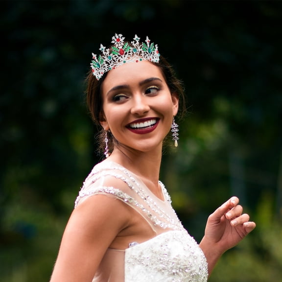 CTIRCHIU Silver Baroque Crown for Women's Elegant Wedding Headpiece Alloy Bridal Tiara Lightweight Comfort 2.5 x 6.5 inches