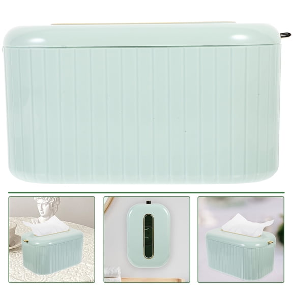 CTIRCHIU Sky Blue Decorative Tissue Box with Tissue Storage for Office Use 1Set