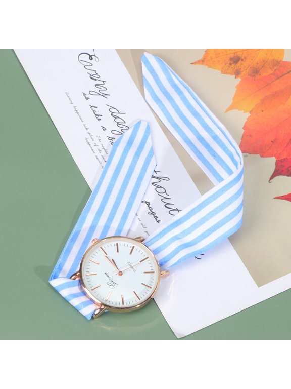 Blue Bowknot Watch with Quartz Movement for Accurate Timekeeping