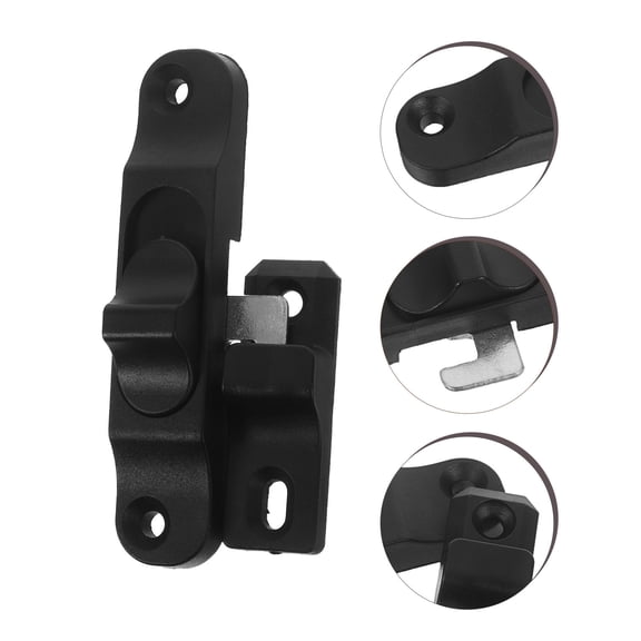 CTIRCHIU Sliding Glass Door Lock Black with Easy Slide Mechanism and Durable Steel Security Latch