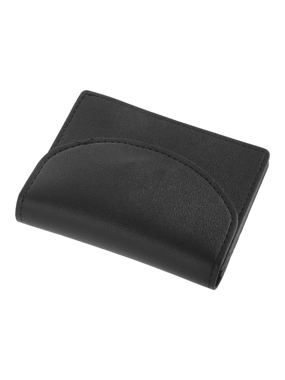 Slim Black Envelope Style Cash Wallet with Durable Material and Layered Compartments