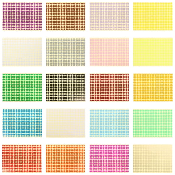 CTIRCHIU Small Dot Stickers Multi Color Adhesive Circle Labels for Color Coding and Easy Item Sorting