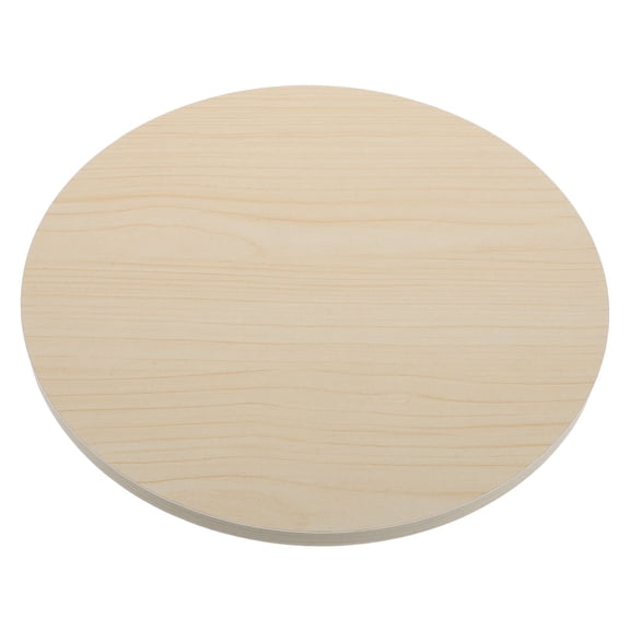 CTIRCHIU Small Round Coffee Tabletop in Beige Solid Wood for End Tables and Living Room Decor