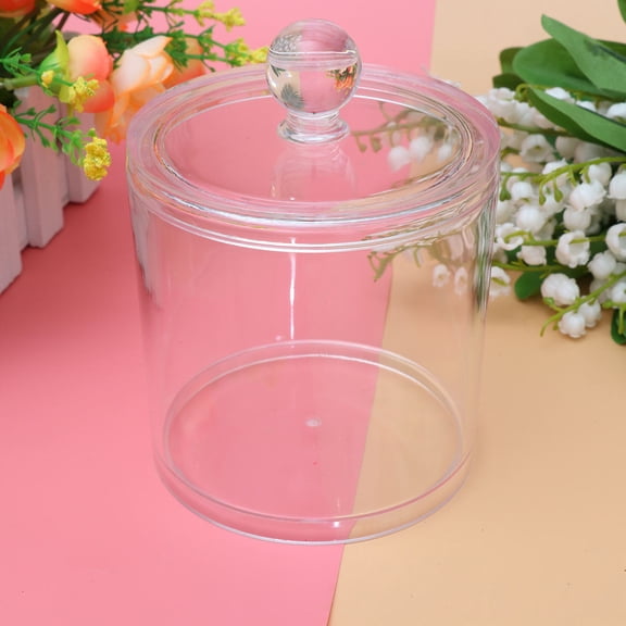 CTIRCHIU Smooth Plastic Storage Container with Lid Transparent for Swabs Or Snacks