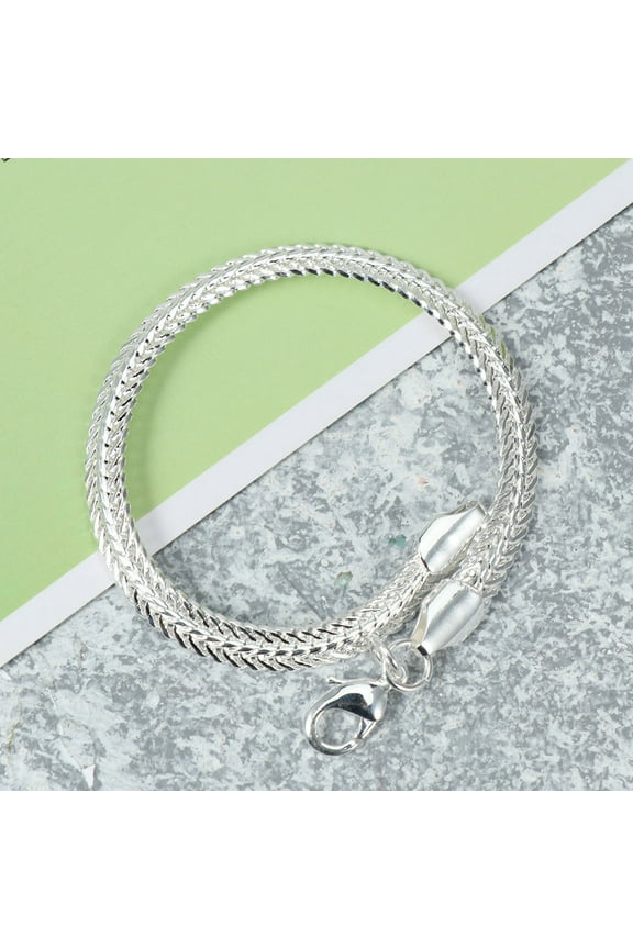 Snake Bone Adjustable Bracelet 2pcs Flat Bangles