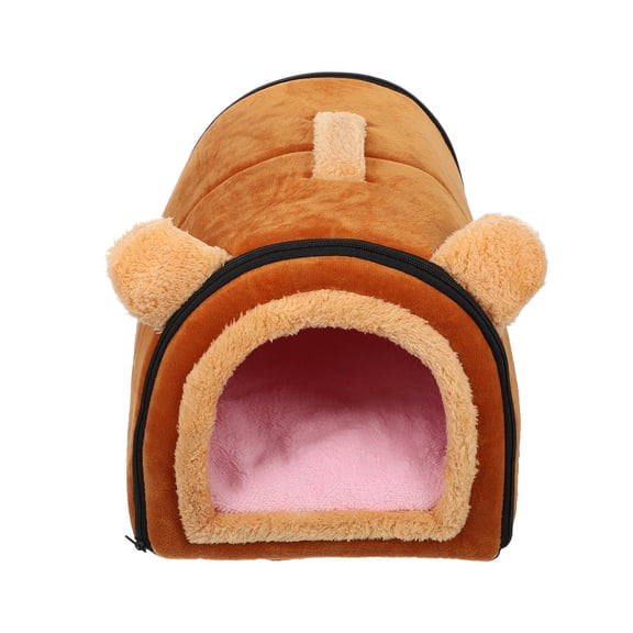 CTIRCHIU Soft Cotton Hamster House Warm Pet Sleeping Bed Coffee Color for Winter
