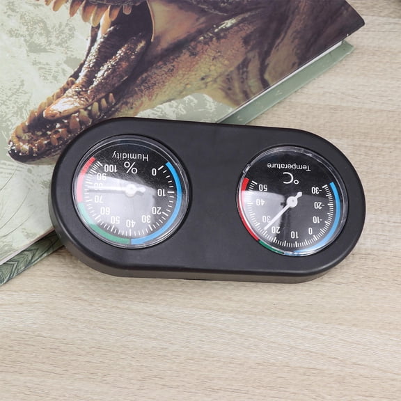 CTIRCHIU Spider and Lizard Hygrometer Thermometer Black for Reptile Box with High Precision Display