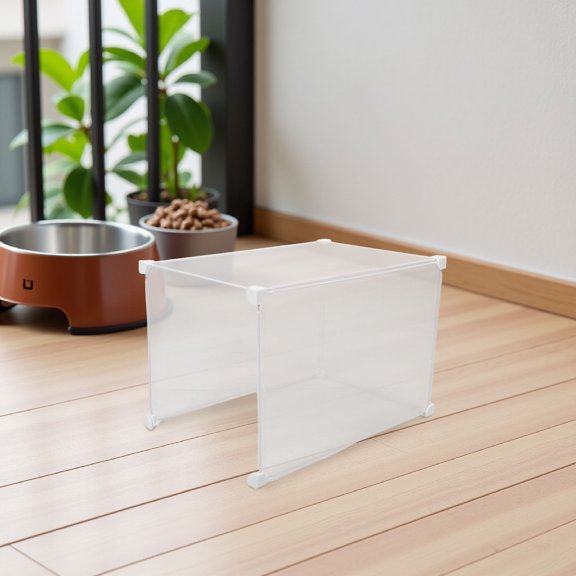 CTIRCHIU Splash Guard for Cat Litter Box with Transparent Sides and Stable Bottom Buckle for Floor Protection