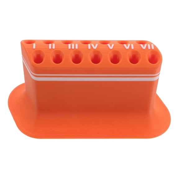 CTIRCHIU Stable Orange Arrow Organizer Rack for Desktop Use with Vertical Slots and Space Optimization