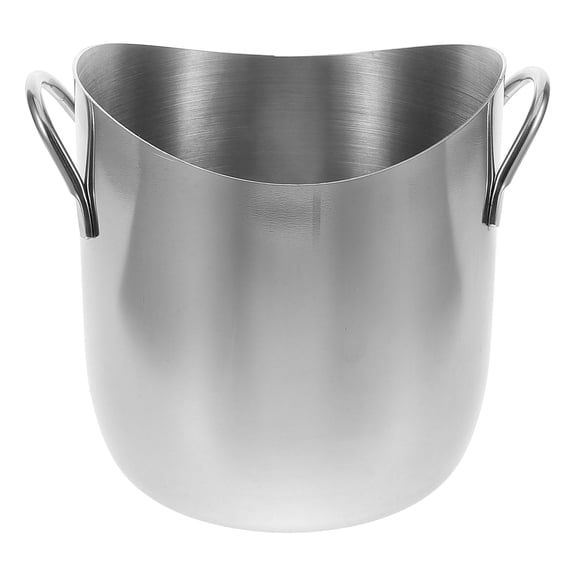 CTIRCHIU Stainless Steel Ice Bin For Parties And Bar Use Silver With Dual Handle Design 1Pack
