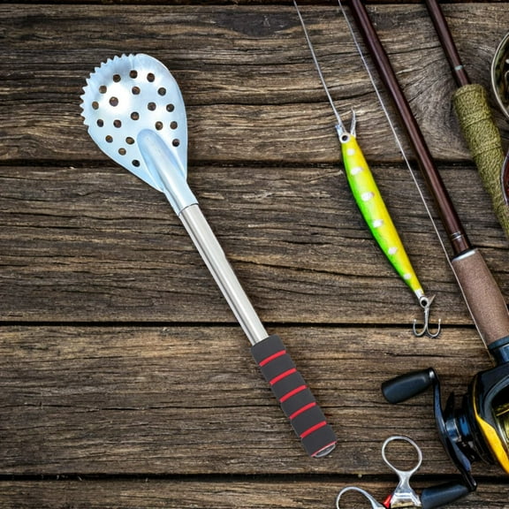 CTIRCHIU Stainless Steel Ice Fishing Scoop for Daily Use Efficiently Ice Surface Debris Multi 23.5 inches