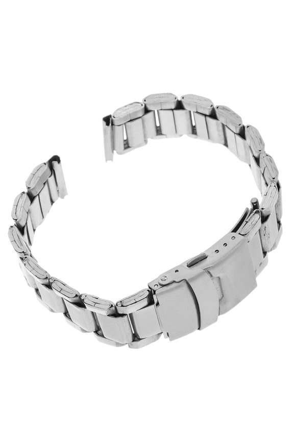 Stainless Steel Metal Watch Band with Deployment Clasp Sleek Design for Business and Casual Use