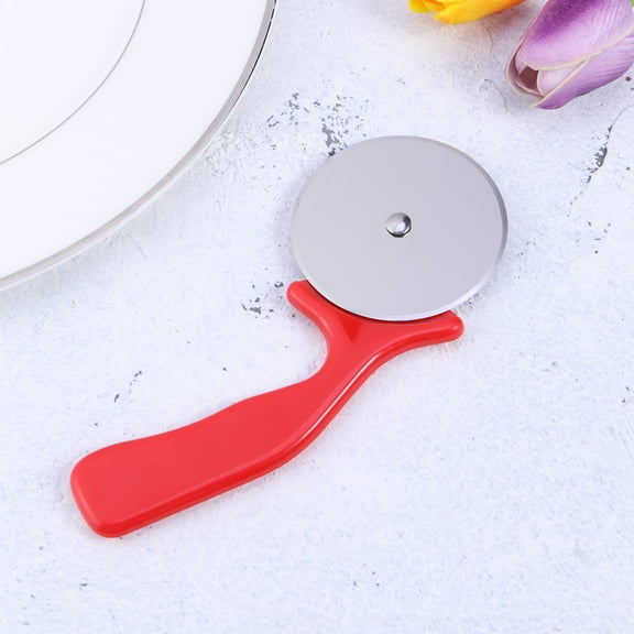 CTIRCHIU Stainless Steel Pizza Roller Cutter with Red Handle for Kitchen and Restaurant Use