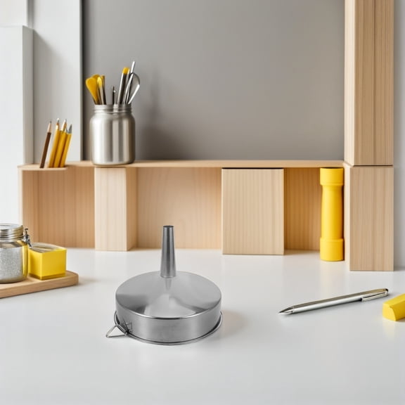 CTIRCHIU Stainless Steel Wide Mouth Funnel for Kitchen Use, Durable Silver Metal Funnel, Perfect for Automotive and Oil Refueling, 8 Inch