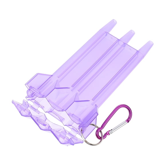 CTIRCHIU Steel Darts Storage Box Violet Hard Case Portable Carrying Box with Carabiner Clip
