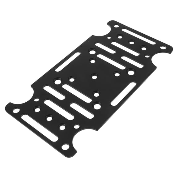 CTIRCHIU Steel Mailbox Base Mounting Plate Black with Textured Surface for Secure Post Mounting