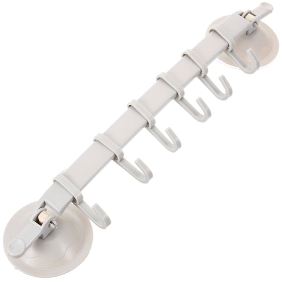 CTIRCHIU Suction Cup Hook Adjustable Hook Rack PVC Hanging Kitchen Utensil Hooks Homeowners 1Set