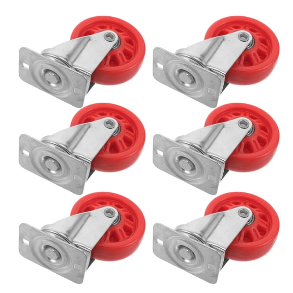 CTIRCHIU Swivel Caster Wheel for Mechanic Creeper Red Heavy Duty Nylon Rolling Replacement