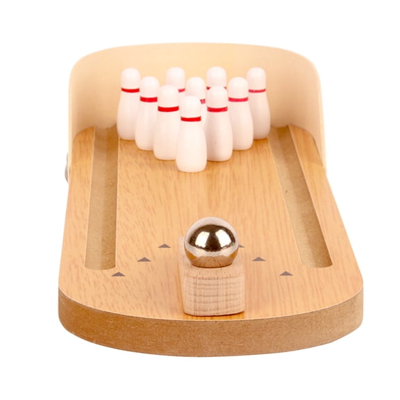 CTIRCHIU Tabletop Mini Bowling Game Set Wooden Bamboo Parrot Birds Entertainment Daily Play