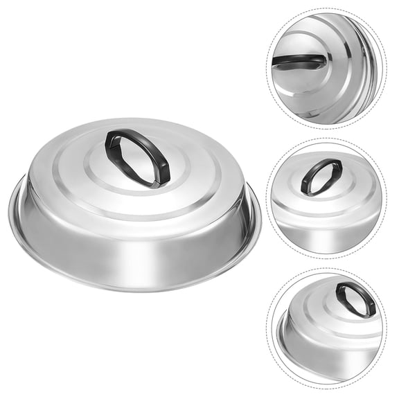 CTIRCHIU Thick Stainless Steel Universal Pan Lid Dome Shape for Efficient Cooking and Spill Control At Home