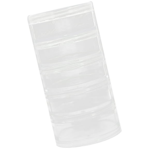 CTIRCHIU Clear 5-Layer Cylinder Storage Organizer Box for Beads, Jewelry, Cosmetics and Craft Supplies