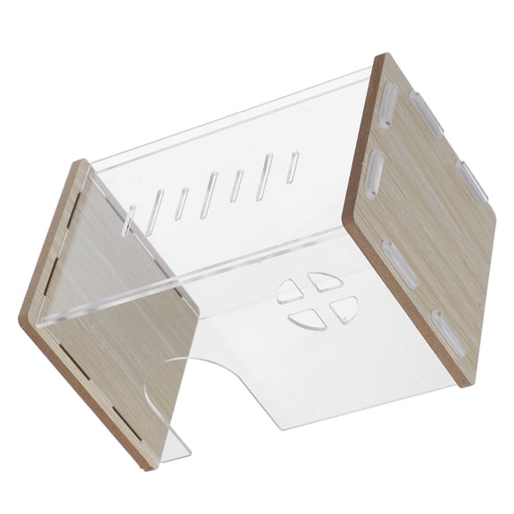 CTIRCHIU Transparent Acrylic Hamster Hideaway House Cozy Small Animal Hideout Unique Decor Easy to Clean 11.8 x 7.9 x 7.9 inches