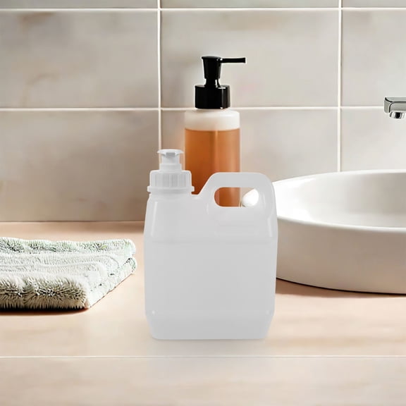 CTIRCHIU Transparent Plastic Pump Dispenser Bottle for Home Use Durable HighDensity Pump Design 2pcs 1L