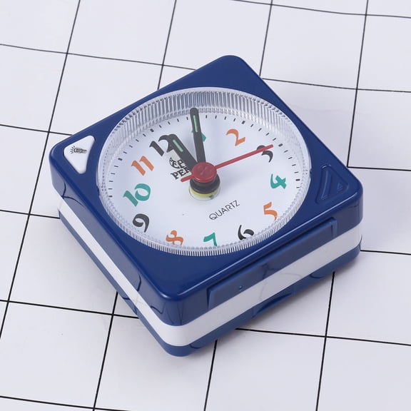 CTIRCHIU Travel Alarm Clock Plastic Square Design 1Pcs Blue For Families