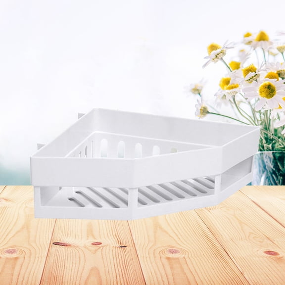 CTIRCHIU Triangle Rack for Bathroom Shelf Unit Plastic Keep Stuff Dry 1Pack