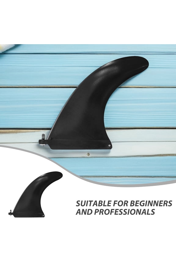 Universal Black SUP Replacement Fin with Hydrodynamic Design for Improved Water Control, Stability and Enhanced Paddleboarding Performance