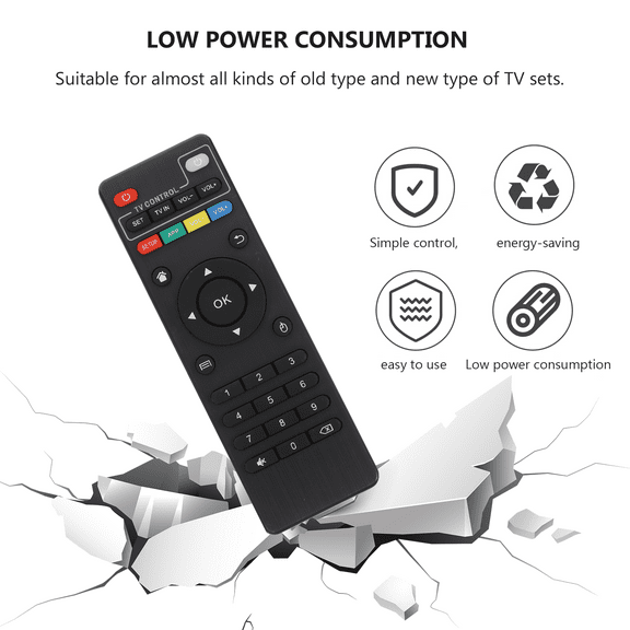 CTIRCHIU Universal Remote Control Plastic Black for -Pro Television 1Pack