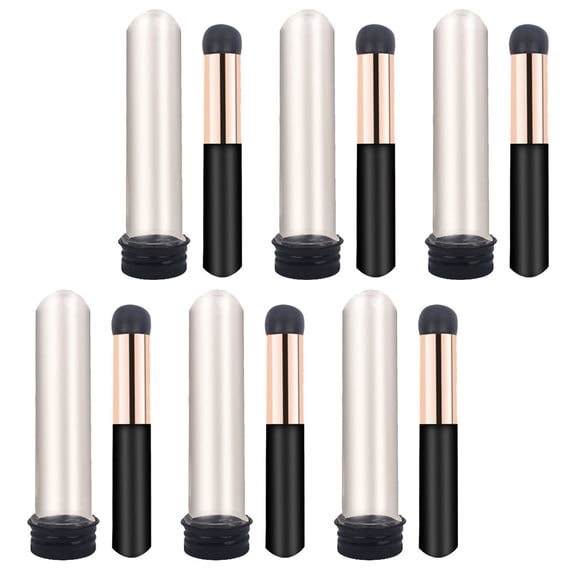 CTIRCHIU 6-Piece Silicone Lip Brush Set with Dual-Ended Design, Portable Makeup Tool for Women and Beauty Enthusiasts