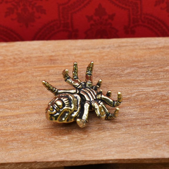 CTIRCHIU Vintage Brass Spider Ornament For Home Office Decoration Steampunk Decor Chinese Decorative Sculpture Figurine For Living Room