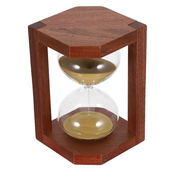 CTIRCHIU Vintage Hourglass Timer with Wood Base, Glass Sand Clock, 15 Minutes