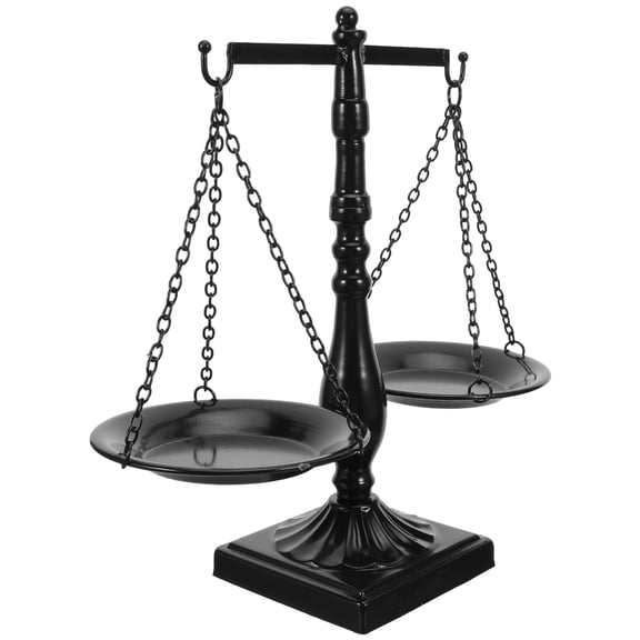 CTIRCHIU Vintage Justice Scale Black Metal Libra Balance Decor for Lawyer Office Or Farmhouse