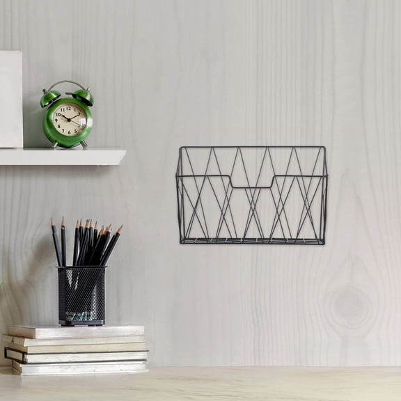 CTIRCHIU Wall Mounted Metal Magazine Rack with Black Plated Finish for Bathroom and Home