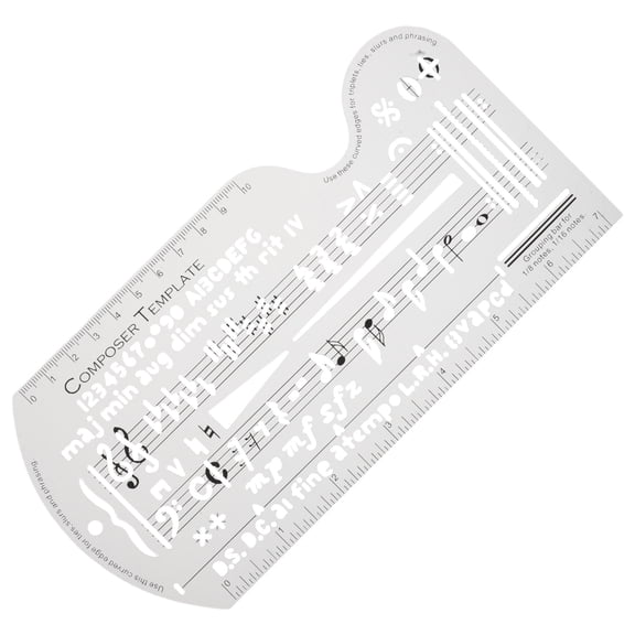 CTIRCHIU Portable Music Staff Ruler Template for Accurate Drawing of Music Notes and Symbols, Ideal for Musicians and Students