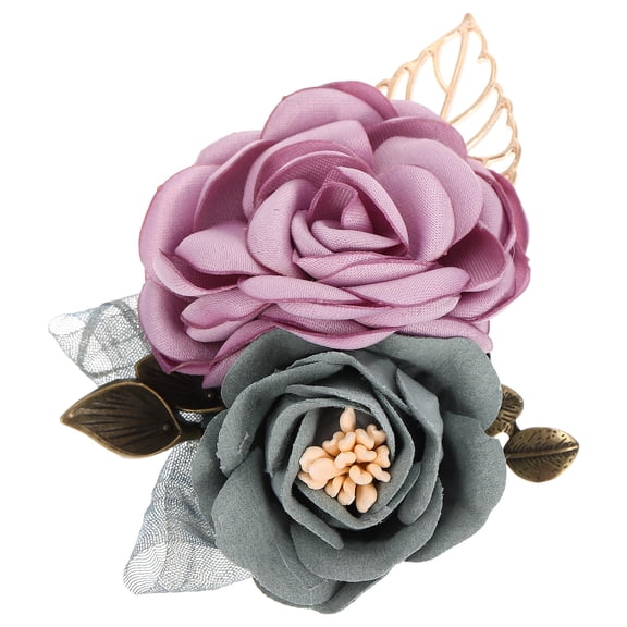 CTIRCHIU Wedding Bride Corsage Hair Clip Lavender Alloy 1Pack for Parties
