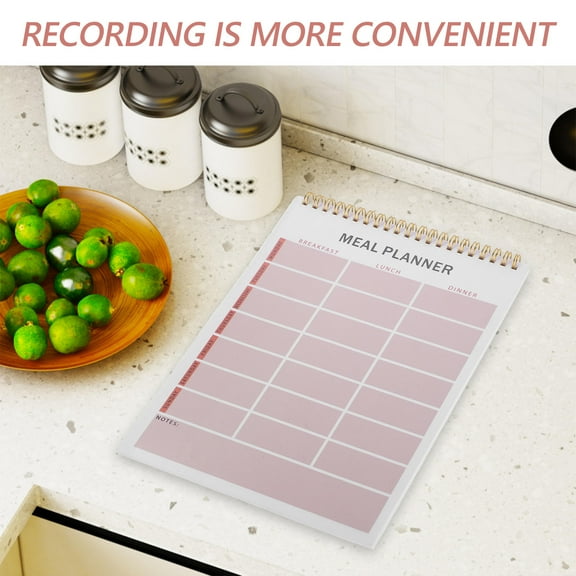 CTIRCHIU Weekly Meal Planner Book Spiral Bound Multi For Daily Food Tracking Office Travel 1Pack