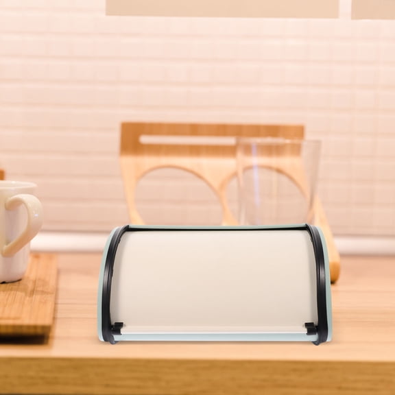 CTIRCHIU Modern White Iron Bread Storage Container for Kitchen - Spacious and Elegant