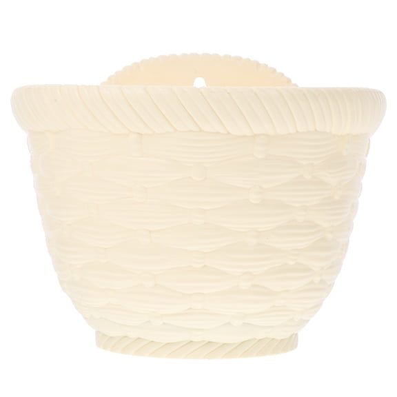 CTIRCHIU Modern White Hanging Flower Pot with Drainage Hole for Balcony, Fence, Wall Mount Planter, Outdoor and Indoor Use