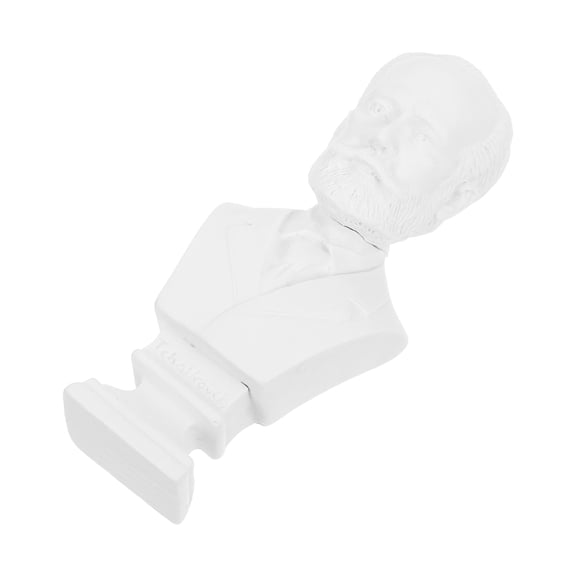 CTIRCHIU White Resin Musician Bust Sculpture Realistic Desktop Decoration for Art Display