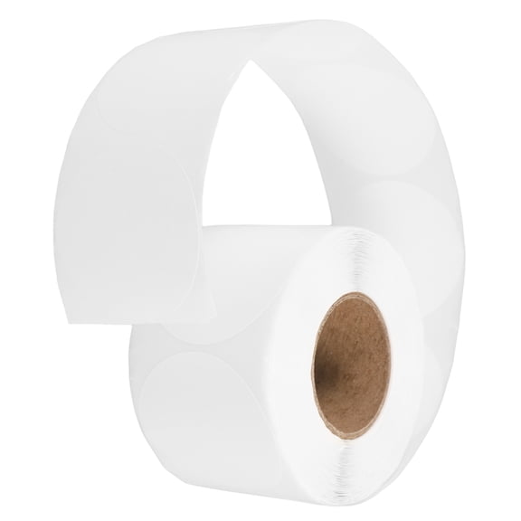CTIRCHIU White Round Thermal Printer Labels with High Adhesion for Barcode Qr Code Printing