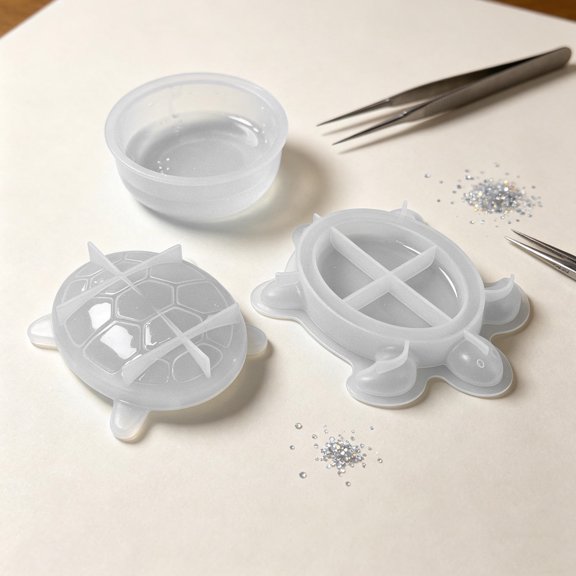 CTIRCHIU White Turtle Resin Mold for Crafting Unique Ocean Inspired 3D Silicone Mold with Easy Demolding