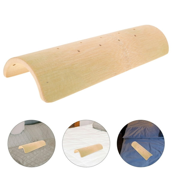 CTIRCHIU Wooden Cervical Neck Pillow for Travel and Home Use, Ergonomic Neck Support, Beige, 1 Set