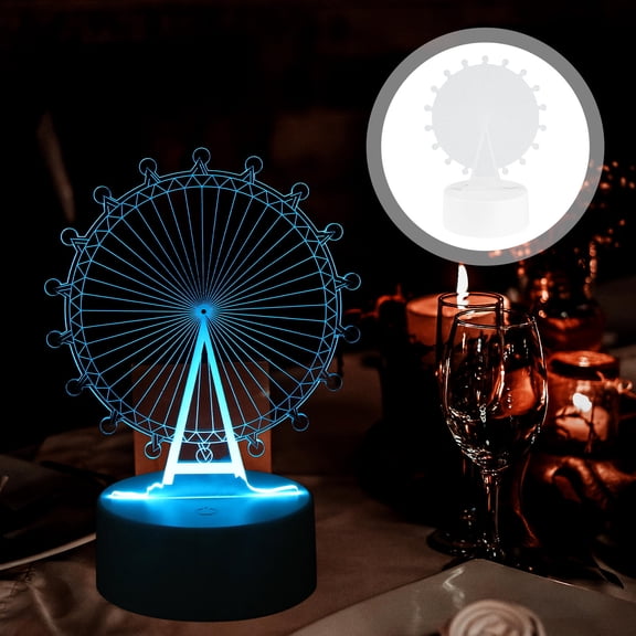 CTIRCHIU Ctirchiu Bedside Table Lamp 3D Led Acrylic Color Changing Touch Switch Night Light Modern Artistic Atmosphere 1Set