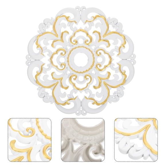 CTIRCHIU Victorian Style Round Ceiling Light Canopy, Decorative Ceiling Medallion for Homeowners, 1 Piece Ceiling Decor