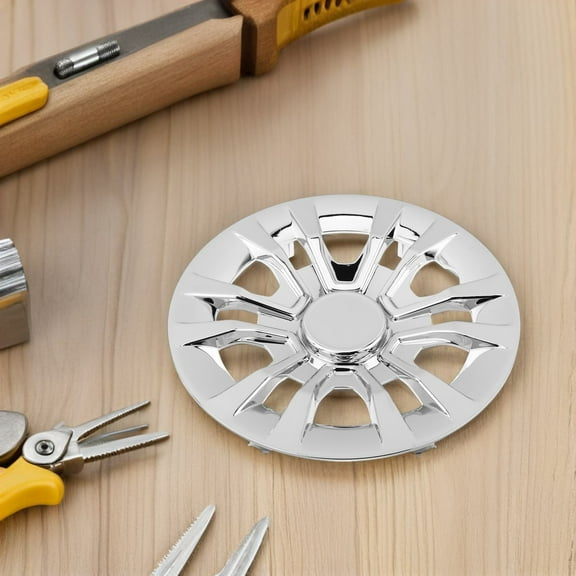 CTIRCHIU Wheel Hub Decorative Cover Golf Cart Hub Cover Silver Plastic Chrome 1Pcs