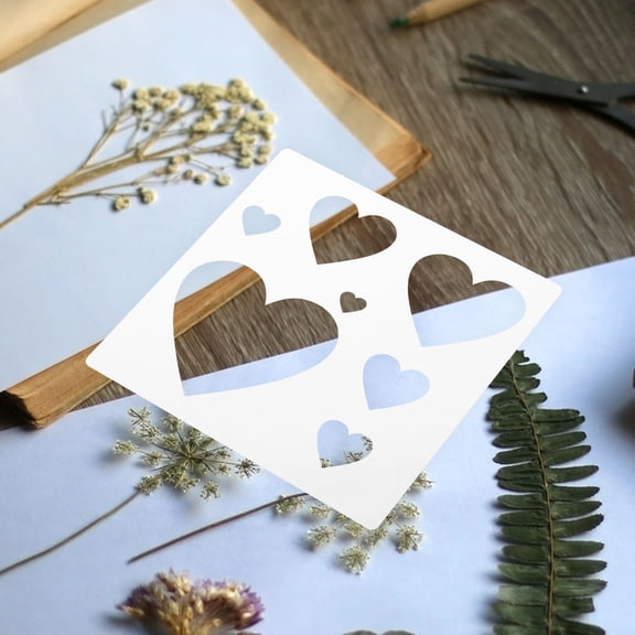 CTIRCHIU heart shape templates Stencil Template for Painting White 1 PCS DIY Craft Wedding Tool
